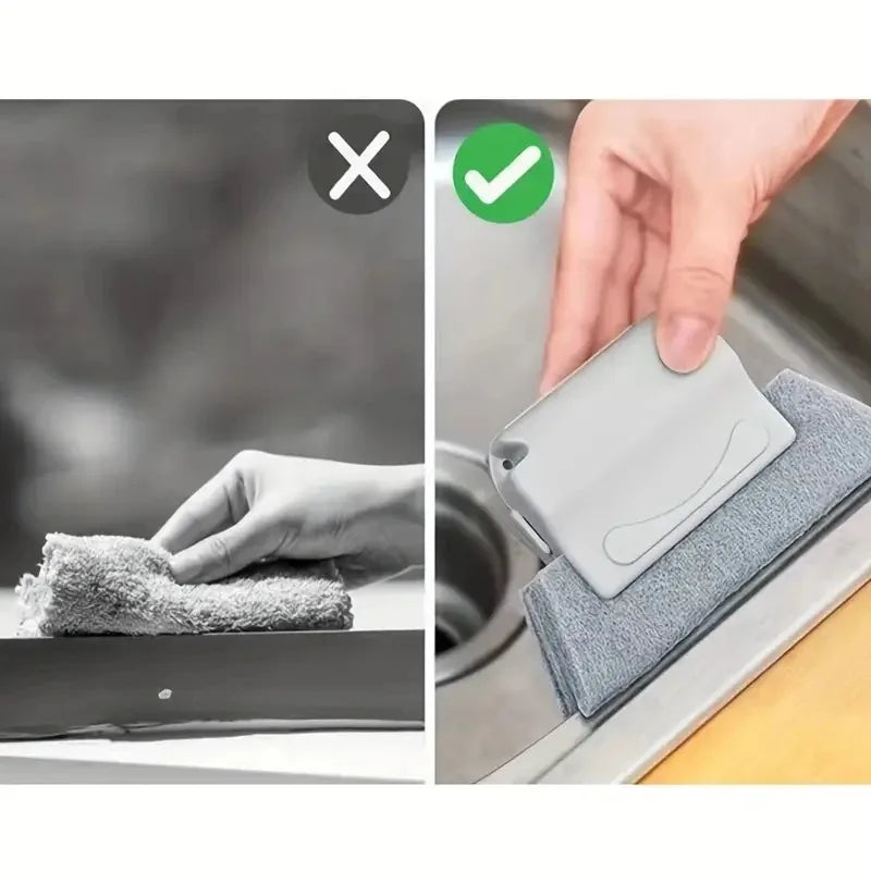 Magic Window Groove Reinigungsbürste - Abnehmbares Werkzeug für Türen, Fenster und Ritzen