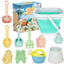 11-Piece Beach Sand Toy Set with Collapsible Bucket