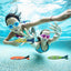 8 Pcs Underwater Swimming Pool Diving Toys Set – Rings & Torpedo Bandits