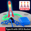 Toy Rocket Launcher for Kids, Stomp to Flying Foam Rocket & Jump Air Launch Pad, Fun Outdoor Activitie Sport Game for Children