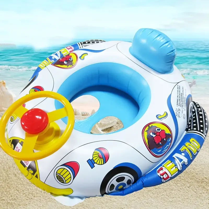 Infant Inflatable Swimming Float Seat with Sunshade