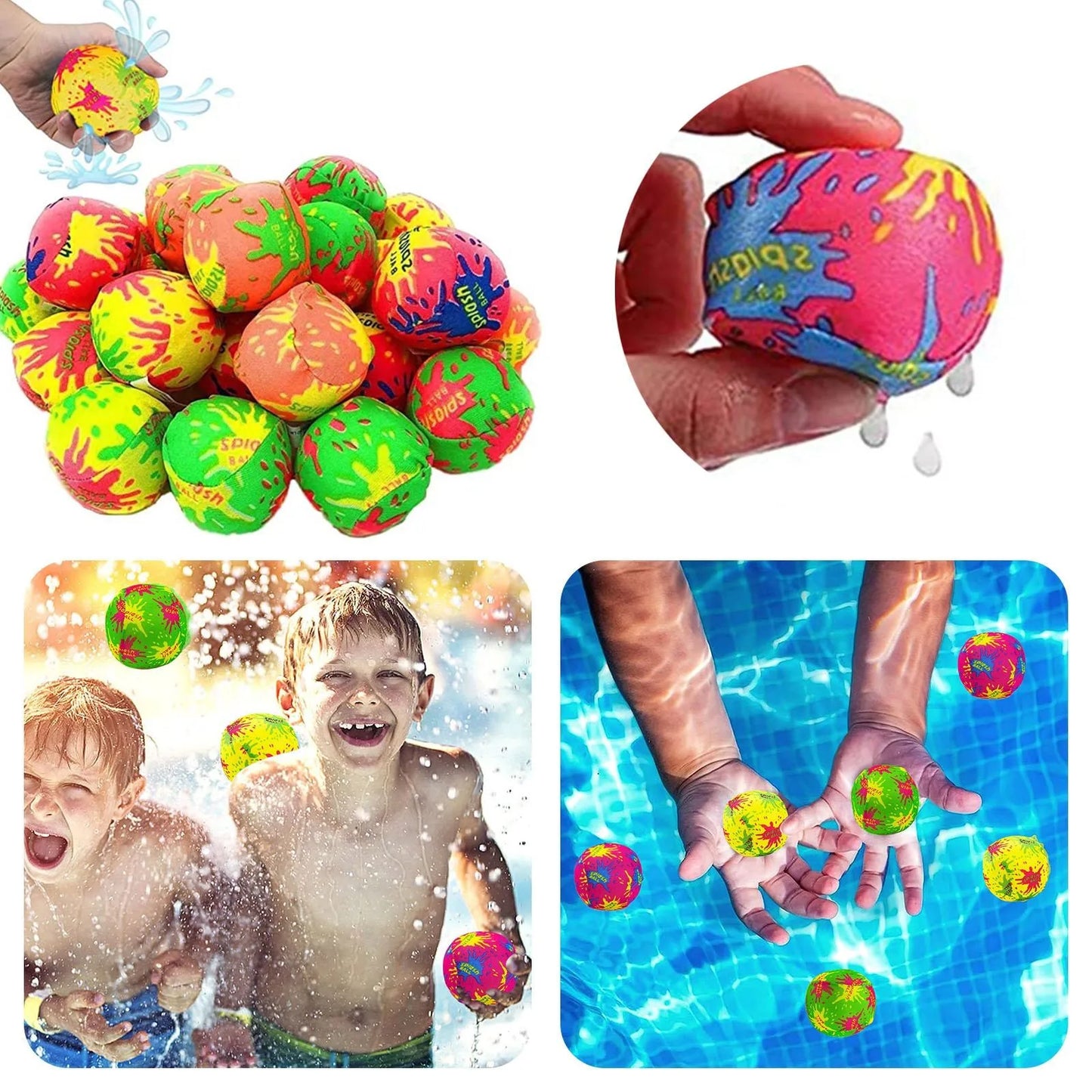 Ballons d'eau réutilisables, 10 à 100 pièces, balles absorbantes pour enfants, jouets anti-stress pour fêtes à la piscine en été