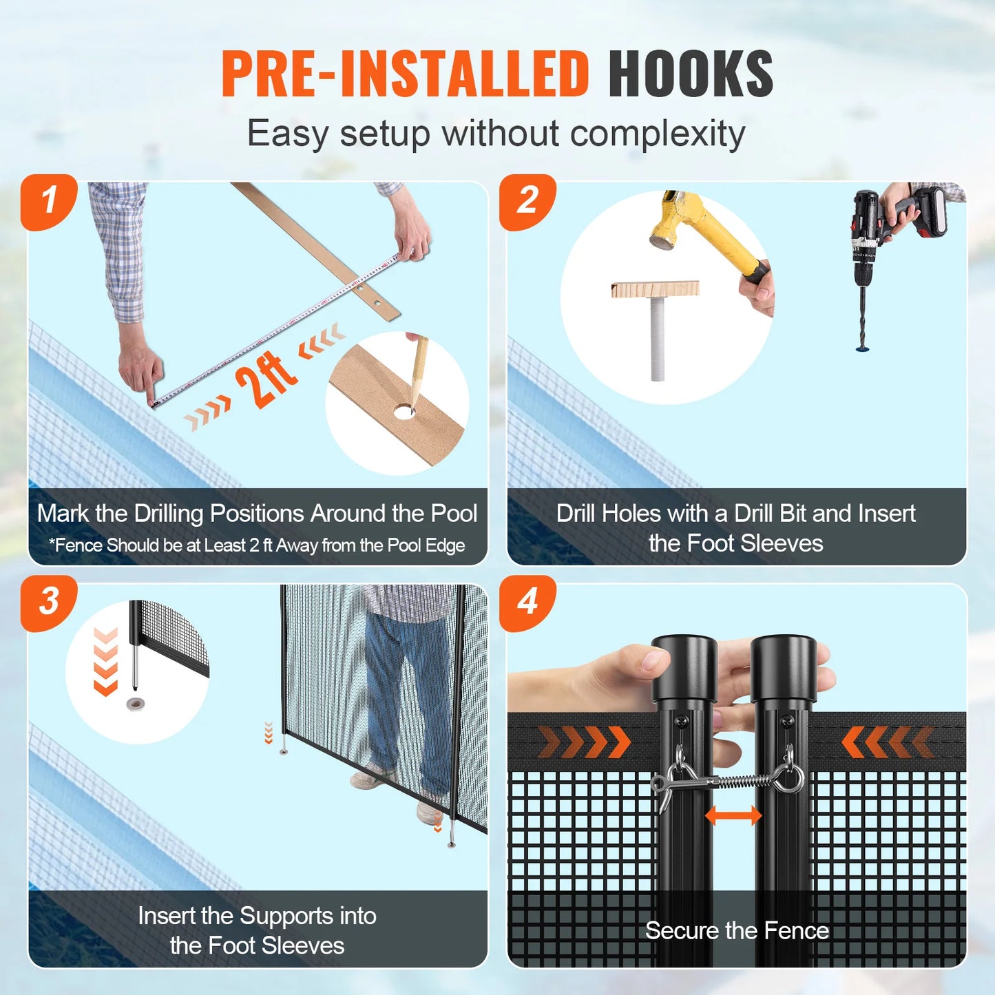 Pool Fence Pool Fences for Inground Pools Removable Protects Kids and Pets