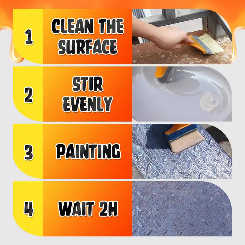 Pintura Metálica Antióxido 260g Impermeable a Base de Agua para Renovación de Acero Anticorrosión para Puerta de Hierro, Barandilla, Renovación de Coches