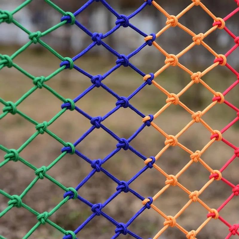 Red de seguridad anticaída para niños de cuerda de nylon colorida, protección para piscina, valla de seguridad, malla de protección.