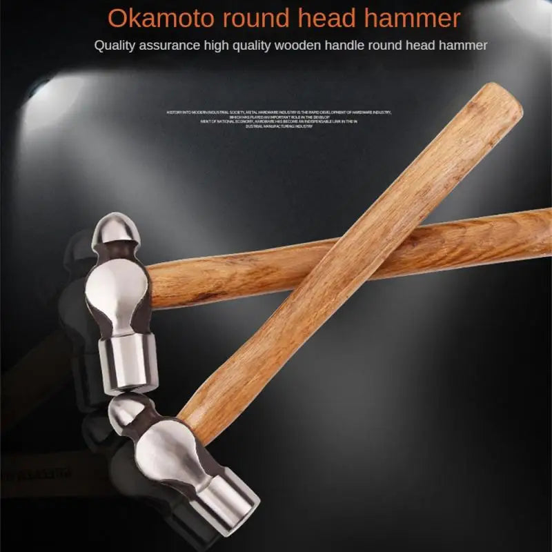 Kugelhammer aus Kohlenstoffstahl und stoßfester Holzgriff