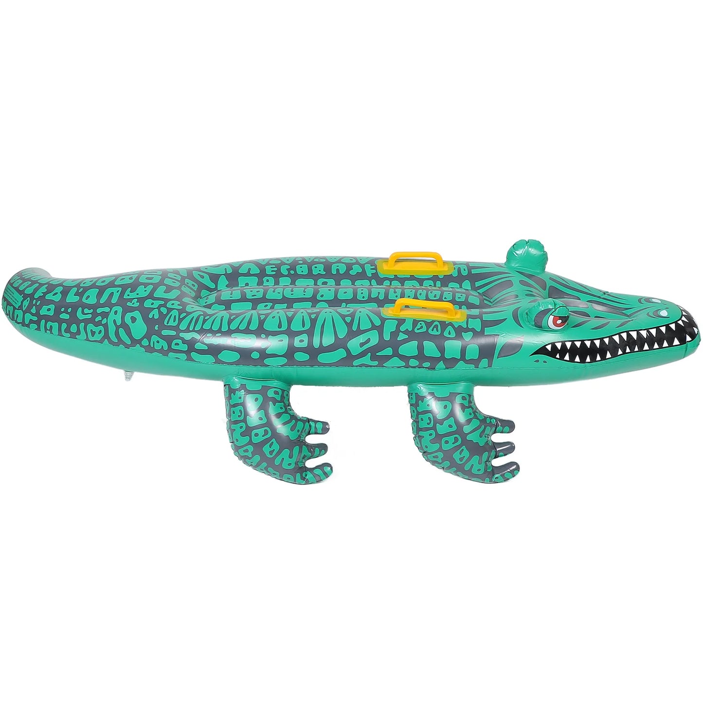 Aufblasbares Alligator-Pool-Float-Surfbrett für Kinder, PVC-Schwimm-Matte, auslaufsicheres, tragbares Strand-Wasserbrett mit Schnellventil