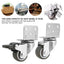 4Pcs Furniture Castors Universal Swivel Casters with Safety Brake Silent Trolley Wheels