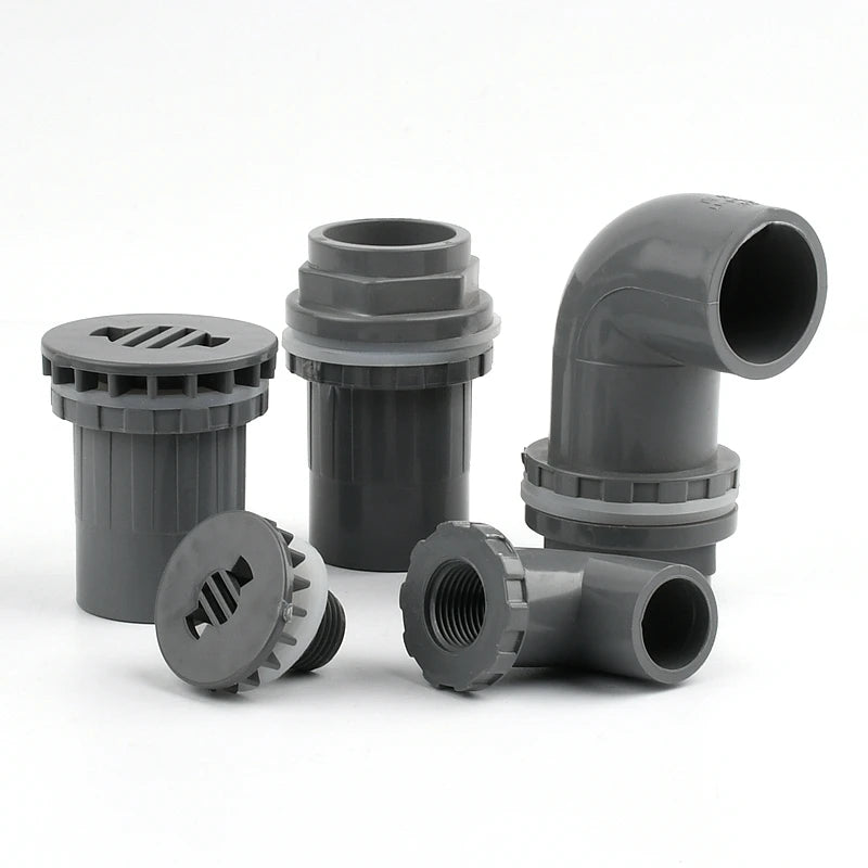 PVC Pipe 90° Elbow Direct Connectors Aquarium Overflow Joints Garden Irrigation Inlet Outlet Drain Fitting