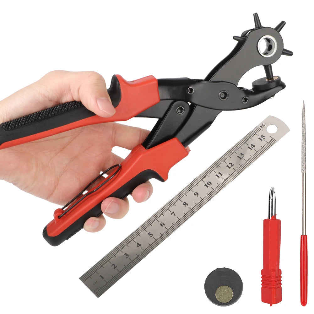 Jeu de pinces perforatrices à 6 trous, outil manuel de bricolage pour sangle, ceinture, selle