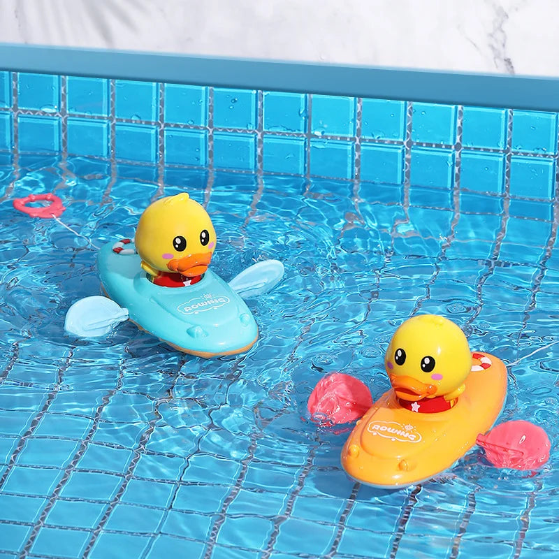 Yellow Duck Rowing Boat Bath Toy for Kids