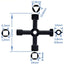 Multifunctional 4-Way Cross Key Socket Wrench for Plumbing and Utility