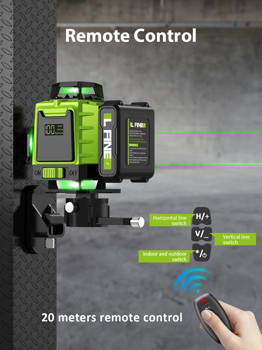Nivel Laser Professioneller Laser Level 12/16 Linien Automatische 360 ​​° Selbstnivellierende Laser Levels Horizontale Vertikale Levels Werkzeuge