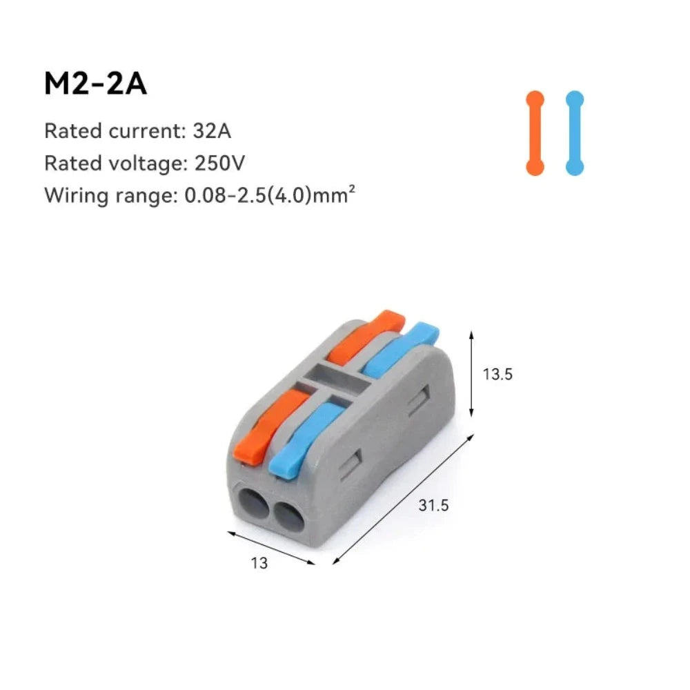 10/30/50 PCS Mini Fast Wiring Cable Connectors Universal Compact Splitter Electrical Conductors Push-in Home Terminal Block