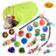 Tunnel en plastique non électrique pour chats d'intérieur - Tube de jeu pliable avec judas