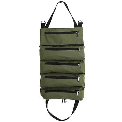 Portable Roll Up Oxford Tool Organizer Bag Multi Pocket Small Tool Pouch for Handyman Electrician DIY Use