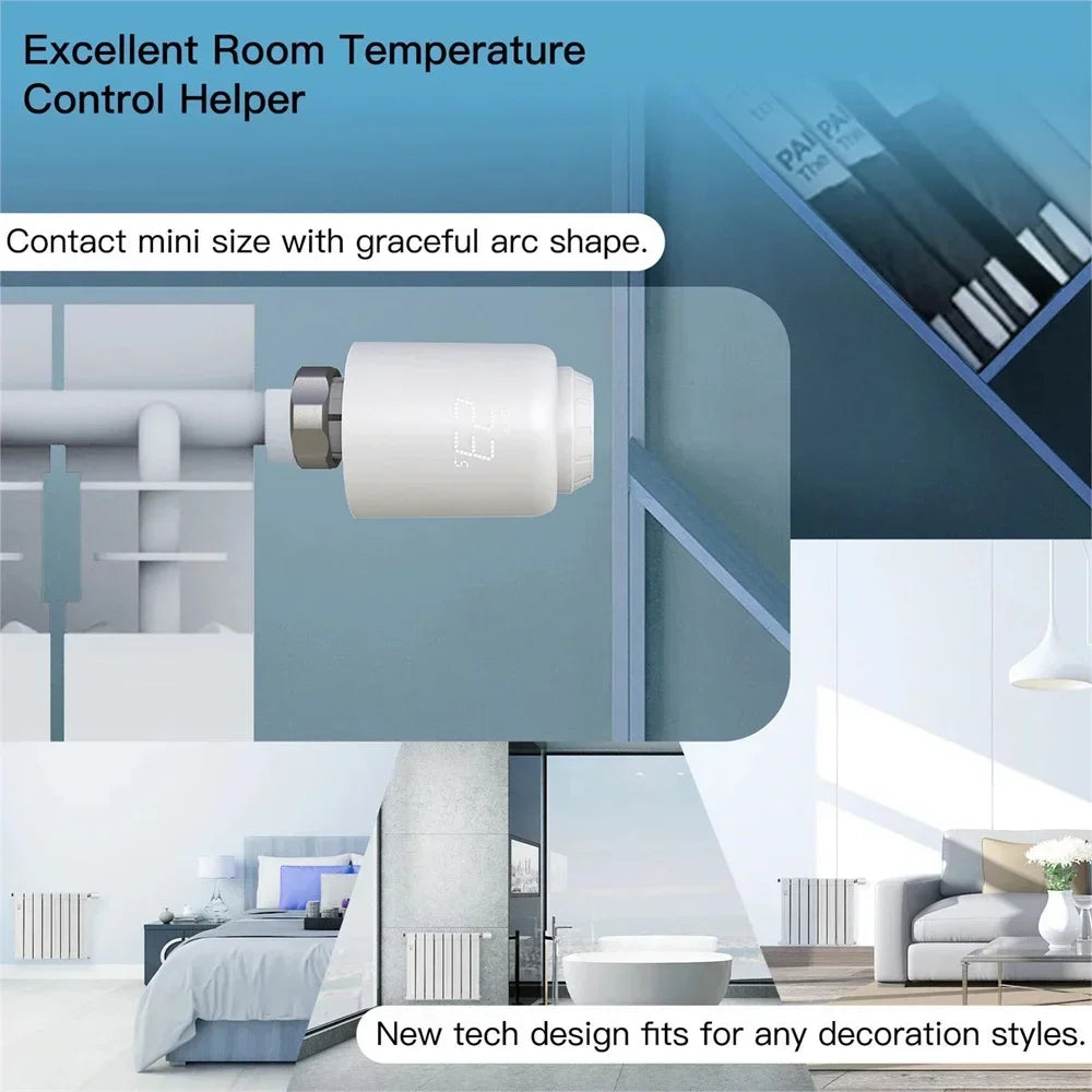 Tuya WiFi Zigbee Siłownik grzejnika Termostatyczne zawory Inteligentny termostat TVR Kontroler temperatury Wsparcie Alexa Google Home