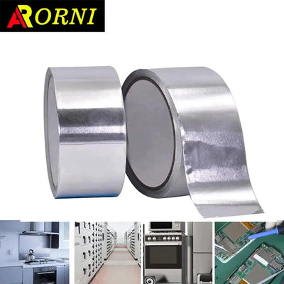 Heat Resistant Aluminum Foil Adhesive Tape, Kitchen Boiler Sealing, Solar Insulation,Waterproof Sink Sticker 60mm*10m*0.06mm