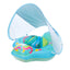 Baby Swimming Float with Sun Canopy Infant Swim Ring for Toddlers Bath Pool Inflatable Swim Trainer Summer Toy