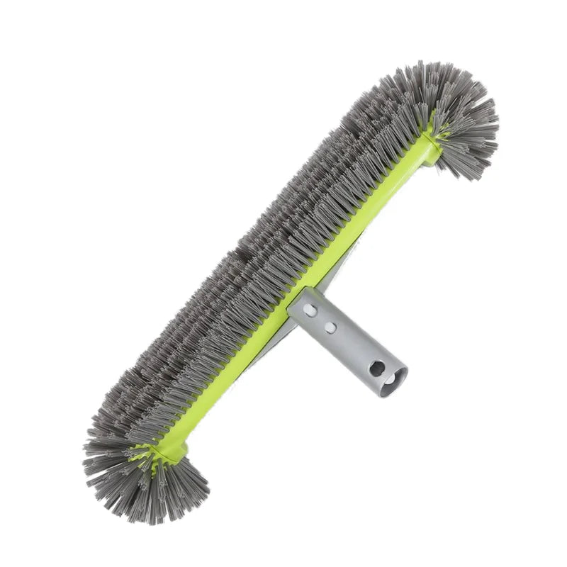 Cabezal de Cepillo para Piscina de Aluminio Resistente de 17.5" con 7 Filas de Cerdas de Nylon para Cepillo de Limpieza de Esquinas de Piscina