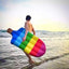 Colchoneta inflable para piscina en forma de helado de 180 cm, cama reclinable para adultos, colchón de natación, flotador de verano.