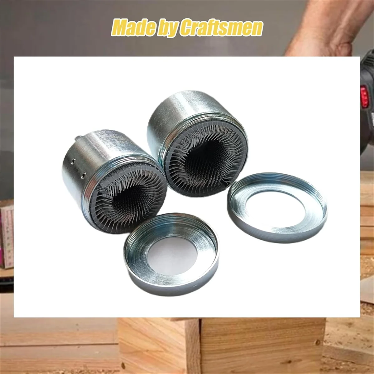 2er-Pack Reinigungsbürsten für Kupferrohre, Vollmetall-Reinigungsbürste für HVAC-Rohre für Bohrmaschinen mit 1/4-Zoll-Schaft (1/2 Zoll und 3/4 Zoll)