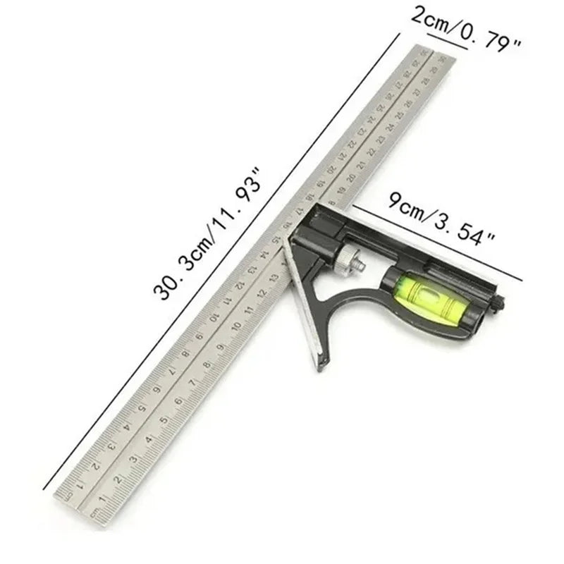 Square Right Angle Ruler Protractor Movable Square Woodworking Angle R ...