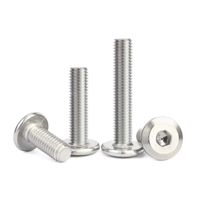 10~200pcs M2 M2.5 M3 M4 M5 304 A2 Stainless Steel Flat Hex Hexagon Socket Head Allen Furniture Rivet Screw Connector Joint Bolt