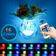 10Leds RGB LED Underwater Light Submersible Night Lamp Battery Party Lighting