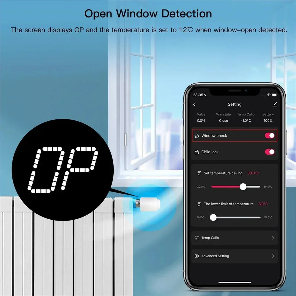Tuya WiFi Zigbee Siłownik grzejnika Termostatyczne zawory Inteligentny termostat TVR Kontroler temperatury Wsparcie Alexa Google Home