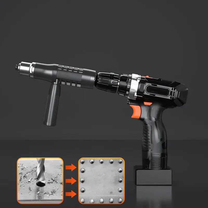 Professional Rivet Gun Adapter Kit with 4 Nozzle Bolts, Rivet Nut Gun ...