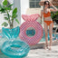 Anillo inflable de sirena con respaldo, flotador para piscina para adultos, adolescentes y niños, tubo para juegos acuáticos, colchoneta para nadar y juguetes para piscina.