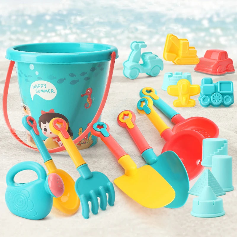 Kids' Beach Sand Toy Set with Bucket and Shovel