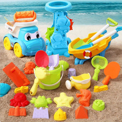 Ensemble de jouets de plage polyvalents pour enfants avec VTT et seau
