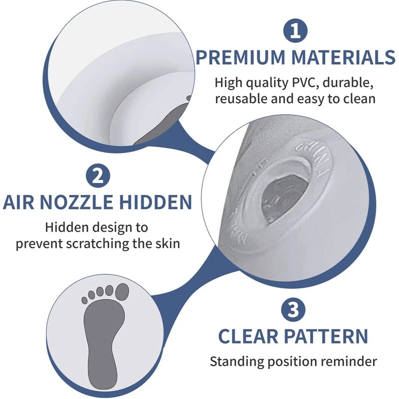 Inflatable Pool Foot Bath Basin - Durable PVC Foot Soak for Swimming Pools, Camping, and Outdoor Use (88*65cm)