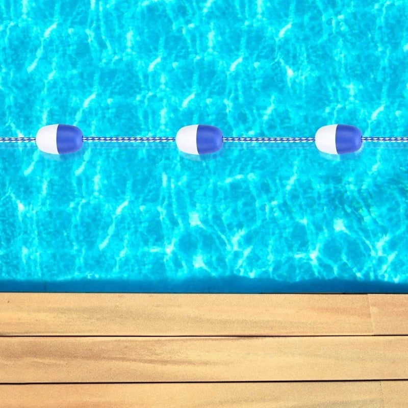 5M Schwimmbad-Sicherheits-Schwimmleine mit 11 Bojen, Nylonseil-Spurteiler, langlebige ABS-Schwimmleine für Pooltrennung und Wassersicherheit