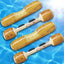 Inflatable Water Gladiator Battle Set (Includes Ride-On Logs & Battle Sticks)