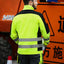 Fluorescent Yellow Safety Work Suit: Hi-Vis Reflective Stripes Uniform with Multi-Pocket