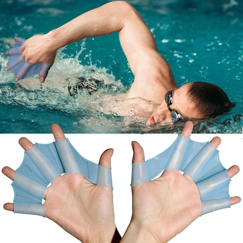Frog-Style Silicone Hand Fins