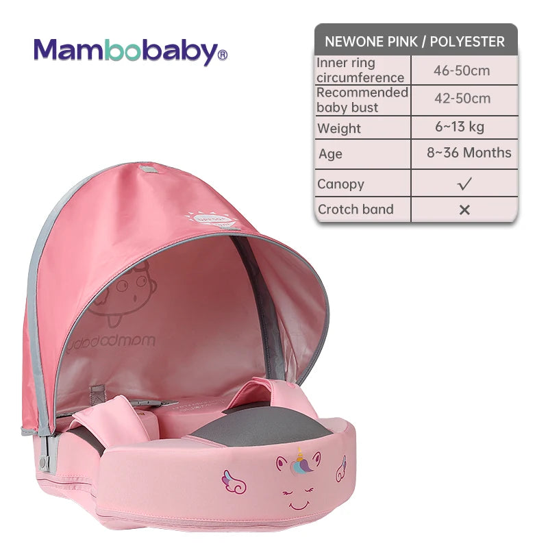 "Nicht aufblasbare Baby-Schwimmhilfen mit Sonnenschutz und Achsel-Schwimmring für Spa"