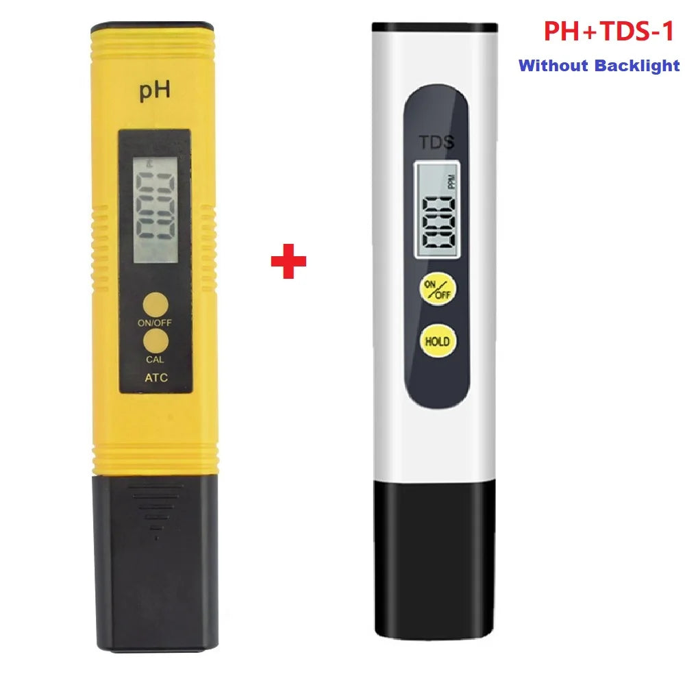 Miernik TDS i miernik pH Cyfrowy tester jakości wody do wody pitnej, akwariów, hydroponiki i basenów