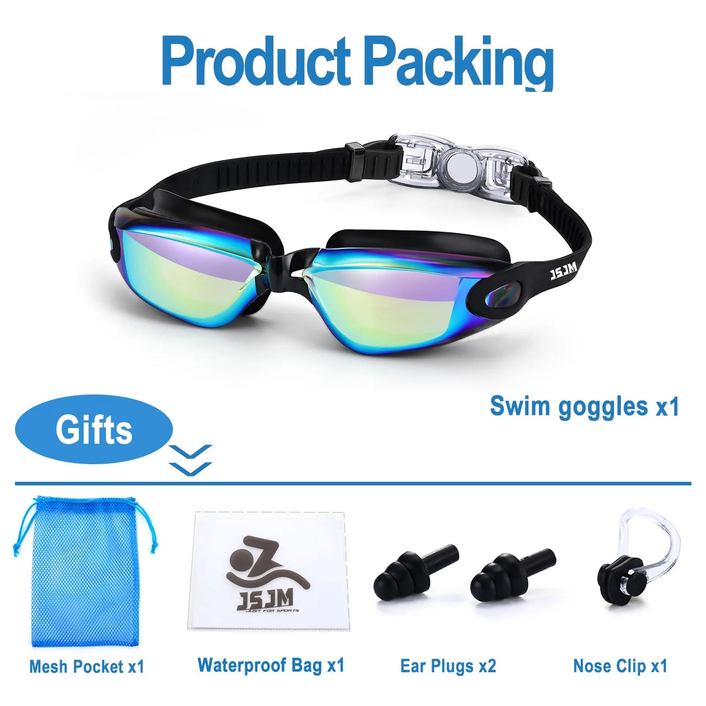 Professionelle Anti-Fog-Schwimmbrille für Erwachsene mit UV-Schutzglas