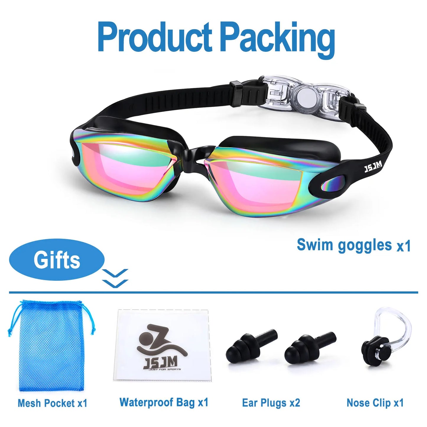Professionelle Anti-Fog-Schwimmbrille für Erwachsene mit UV-Schutzglas