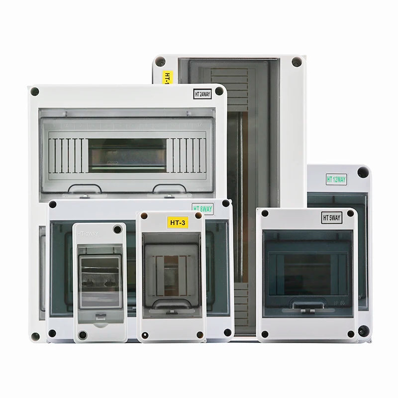 Household HT Series 2/3/5/8/12/15/18/24WAY PC Waterproof and Dustproof Distribution Box