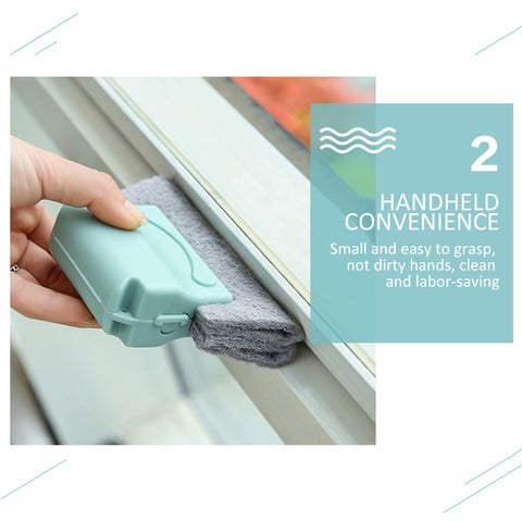Magic Window Groove Reinigungsbürste - Abnehmbares Werkzeug für Türen, Fenster und Ritzen