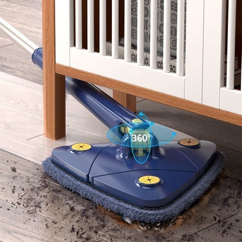 360° Rotatable Triangle Mop - Telescopic, Squeeze Wringing, Deep Cleaning for Ceiling & Wall