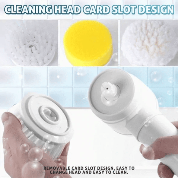USB Rechargeable Multi-Functional Electric Cleaning Brush for Kitchen, Bathroom, and Bathtub