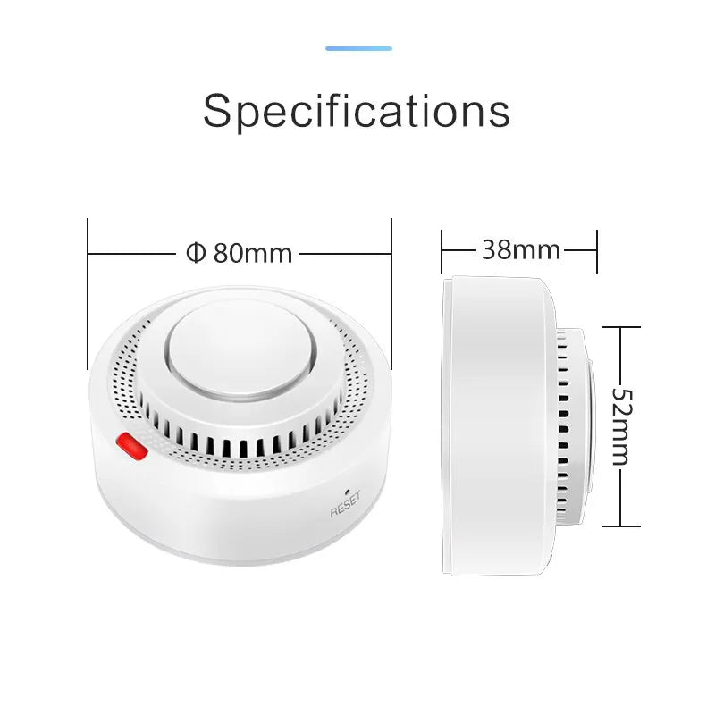 Tuya WiFi Alarm Dymu Ochrona Przeciwpożarowa Czujnik Dymu Kombinacja Alarmu Przeciwpożarowego System Bezpieczeństwa Domowego