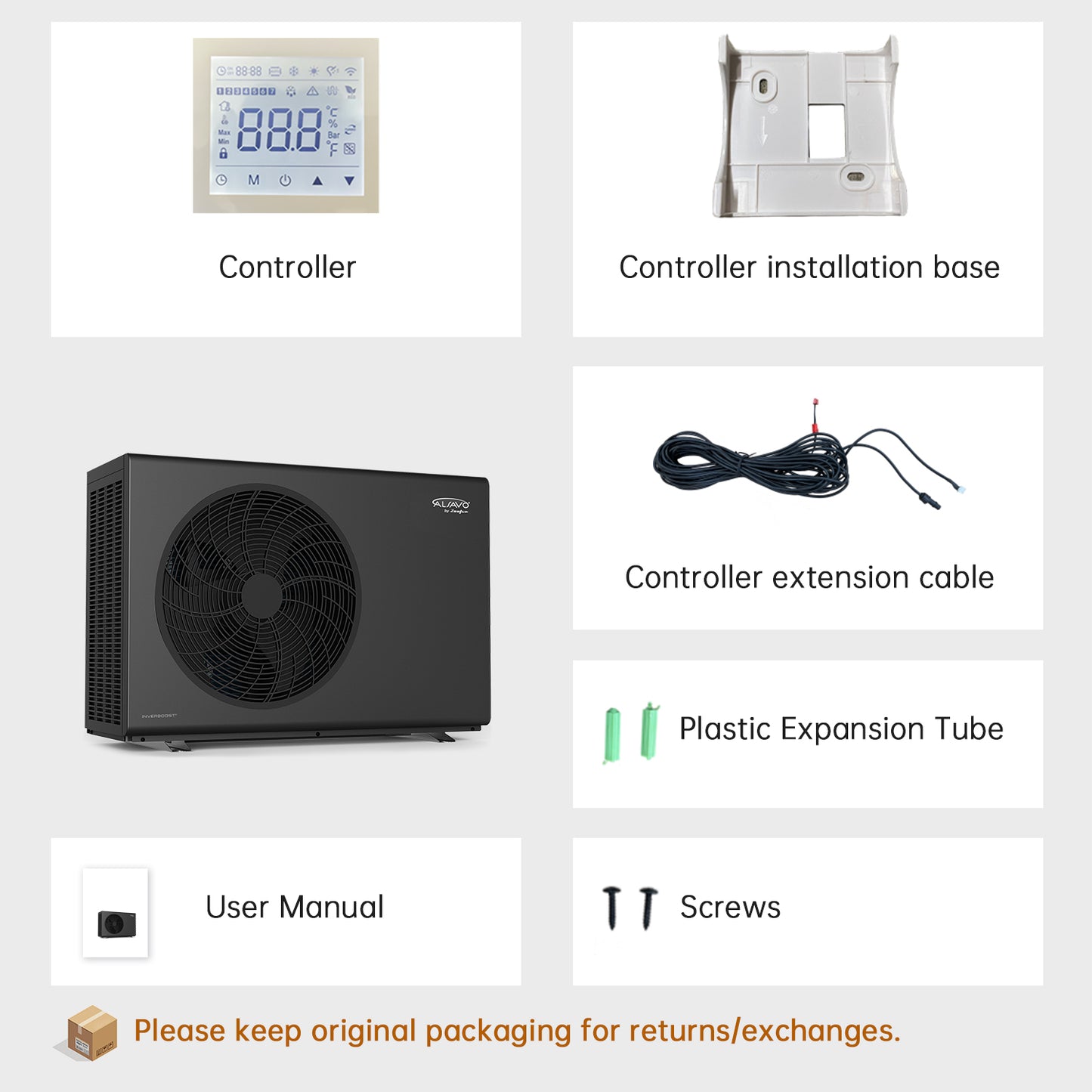 ALSAVO 7kW Air Source Heat Pump Monoblock - Inverboost Multifunctional/hot water