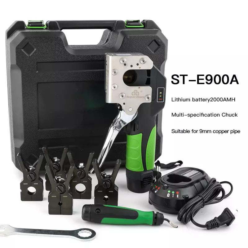 Kit de Herramientas para Abocinar Tubos de Cobre Inalámbrico: Expansor Automático ST-E900A para HVAC y Refrigeración